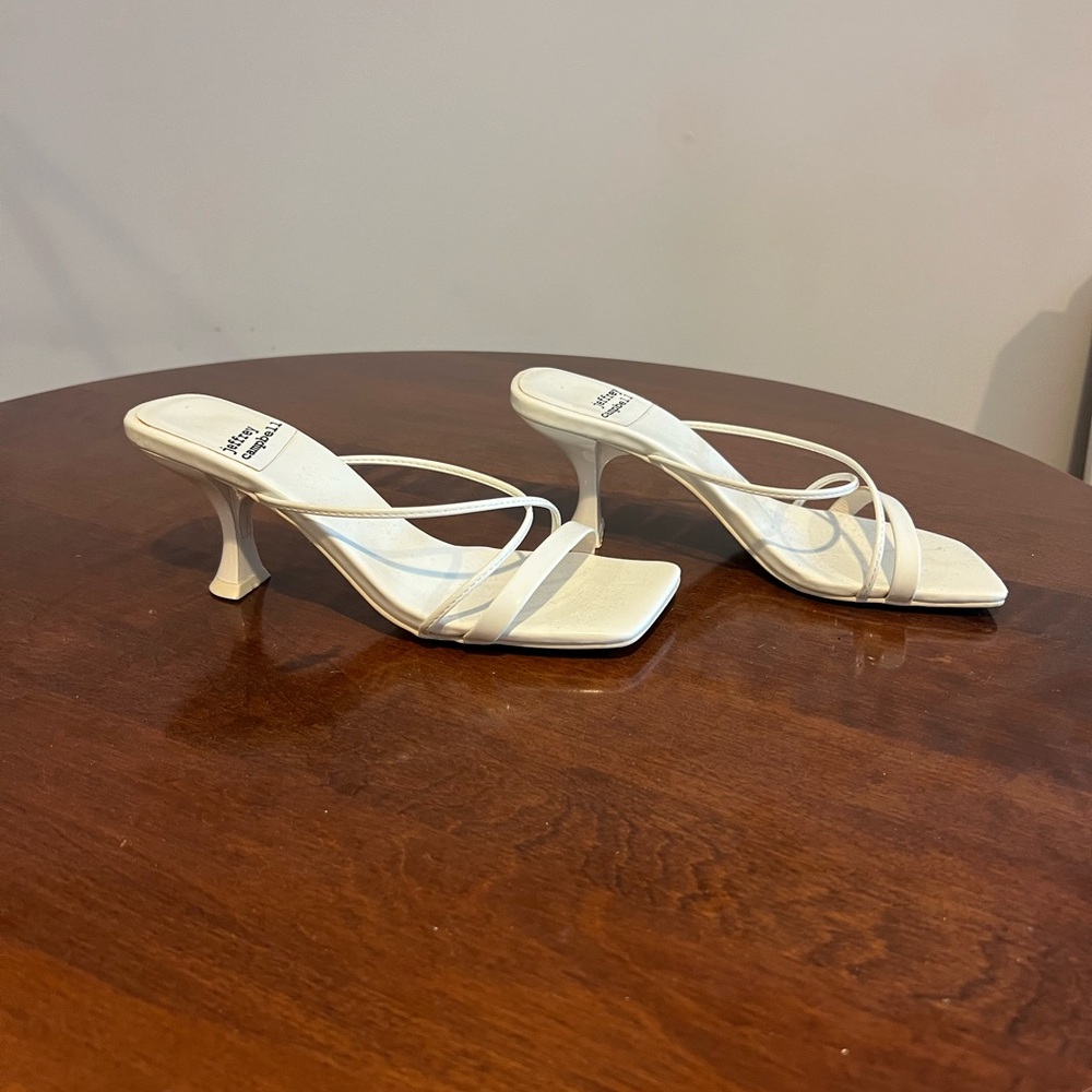Jeffrey Campbell White Strappy Heels - Picture 2 of 4